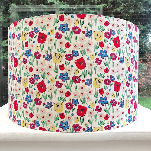 Floral lampshade cream tulip - floral,