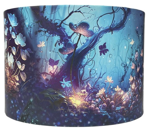 Woodland floral lampshade - woodland,